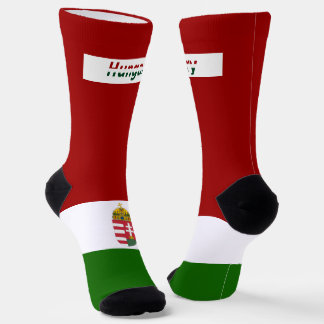 Hungarian flag-coat of arms socks