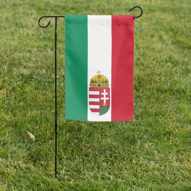 Hungarian Flag, Emblem & country travel / Hungary Garden Flag (In SItu)