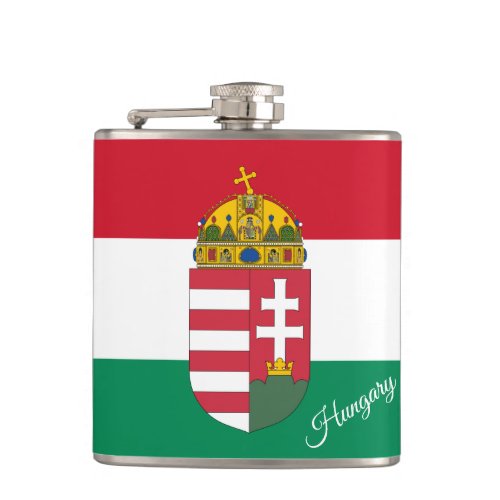 Hungarian Flag Emblem  holiday Hungary sports Flask