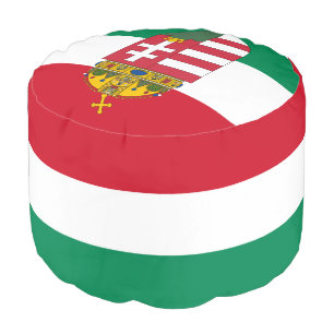 Hungarian Flag & Emblem, Hungary house /sports Pouf