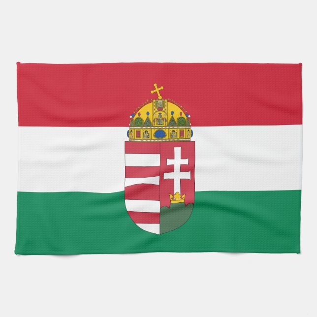 Hungarian Flag, Emblem & Hungary kitchen /cooking Kitchen Towel (Horizontal)