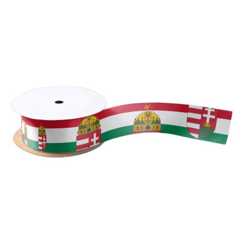 Hungarian Flag Emlem  Hungary party sports Sati Satin Ribbon