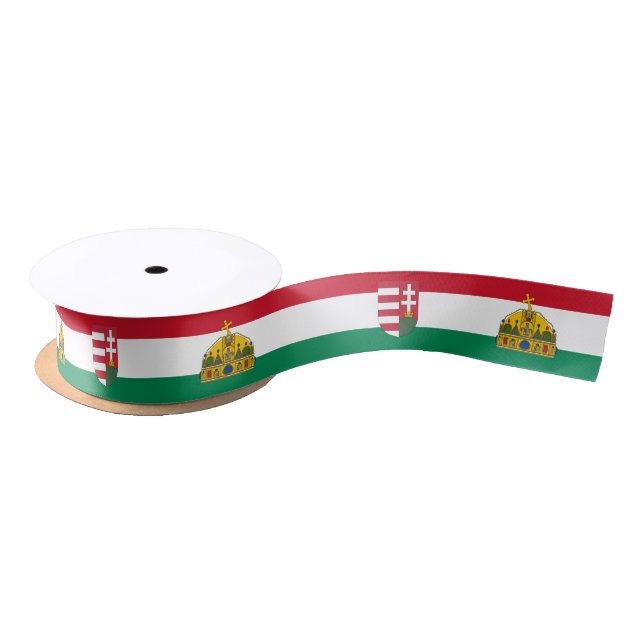 Hungarian Flag, Emlem & Hungary sports / Party Satin Ribbon (Spool)