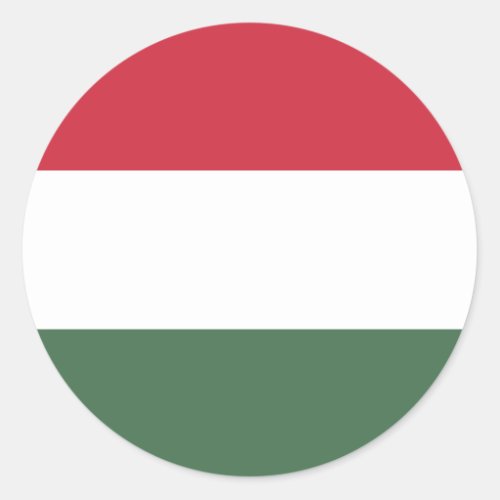 Hungarian Flag Flag of Hungary Classic Round Sticker