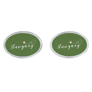 Hungarian Flag Heart, Hungary Cufflinks
