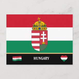 Hungarian Flag & Hungary country travel / Hungary  Postcard