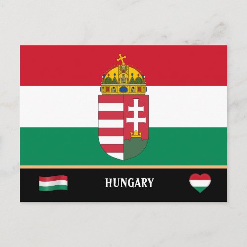 Hungarian Flag  Hungary country travel  Hungary  Postcard