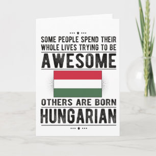 Hungarian Flag Hungary Heritage Hungarian Roots Card