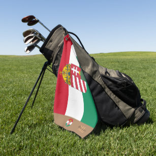 Hungarian flag & Hungary monogrammed Golf Towel