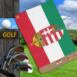 Hungarian Flag &amp; Hungary Monogrammed Golf Towel at Zazzle