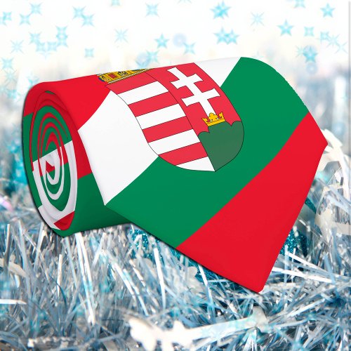 Hungarian Flag  Hungary travel business sports  Neck Tie