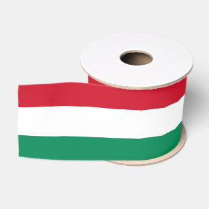 Hungarian Flag & Hungary travel, holiday /sports Grosgrain Ribbon