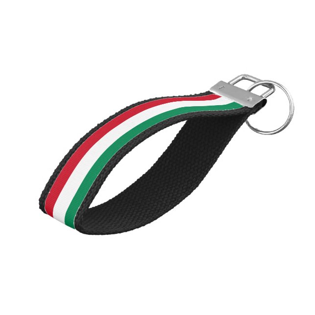 Hungarian Flag & Hungary wrist keychain /fashion (Angled Up)