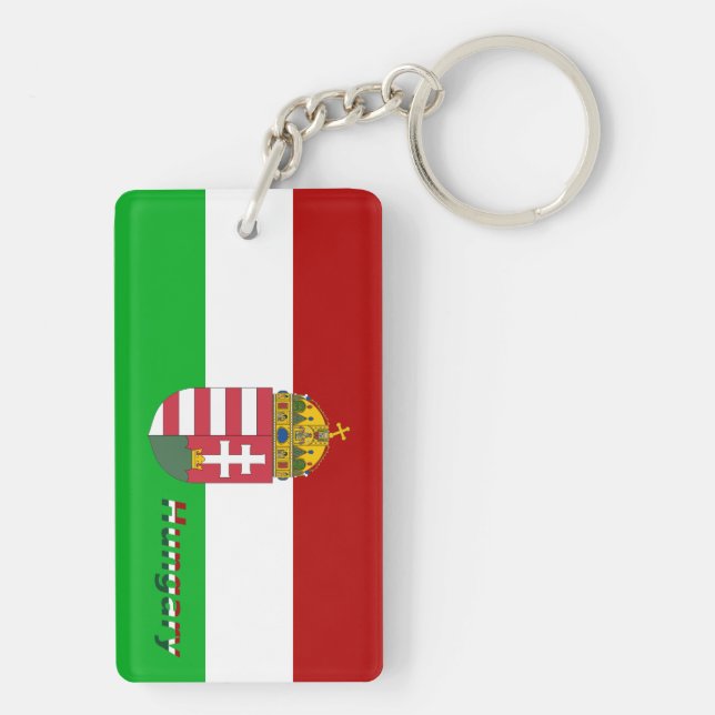 Hungarian flag keychain (Back)