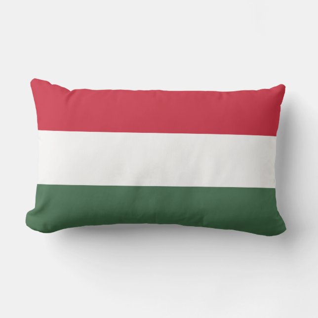 Hungarian Flag Lumbar Pillow (Front)