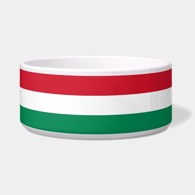 Hungarian Flag Pet Bowl (Left)