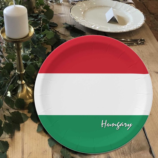 Hungarian Flag plates, party, sports, Hungary Paper Plates (Creator Uploaded)