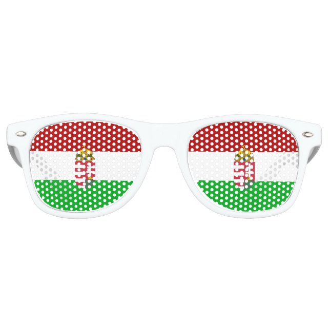 Hungarian flag retro sunglasses (Front)