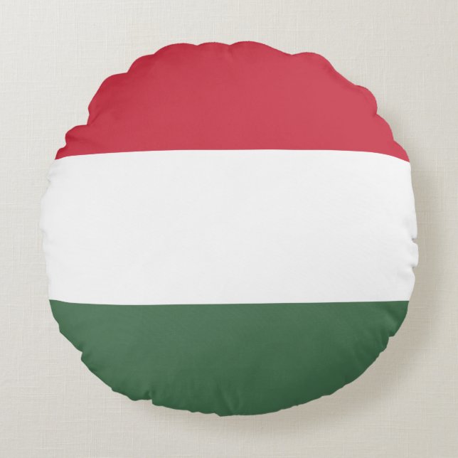 Hungarian Flag Round Pillow (Front)