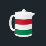 Hungarian Flag Teapot<br><div class="desc">Elegant Teapot with Flag of Hungary. This product its customizable.</div>