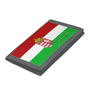 Hungarian flag tri-fold wallet