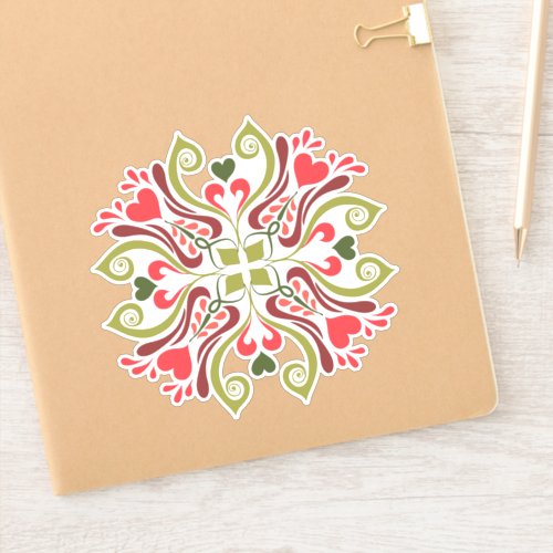 Hungarian Floral Folk Pattern Sticker