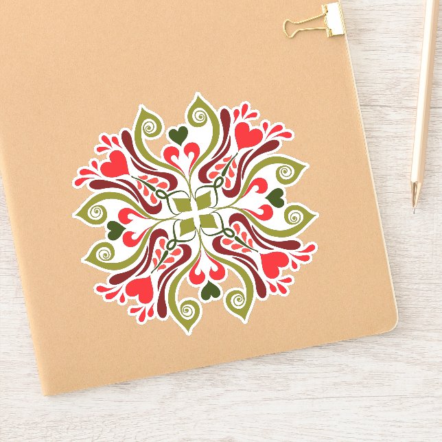 Hungarian Floral Folk Pattern Sticker (Notebook)