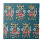 Hungarian Floral Pattern Ceramic Tile<br><div class="desc">Colorful floral bouquet of stylized flowers printed on  this  decorative ceramic tile . Traditional Hungarian folk art featuring tulips , acacia blossom , rose.  Nice  for anyone who likes this traditional ,  Kalocsai  floral pattern .</div>
