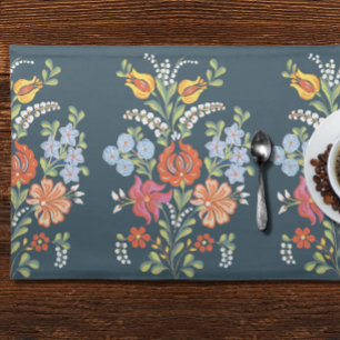 Hungarian Floral Pattern Cloth Placemat