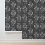 Hungarian Floral Pattern in B&amp;W Wallpaper