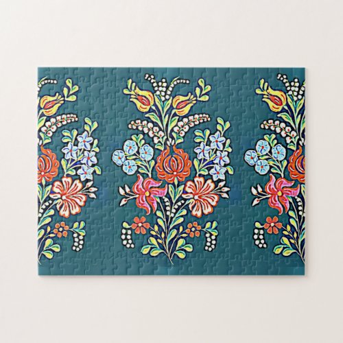 Hungarian Floral Pattern Jigsaw Puzzle