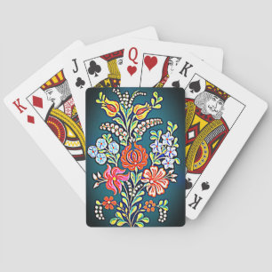 Hungarian Floral Pattern   Poker Cards
