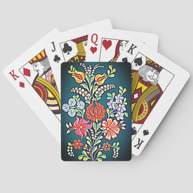 Hungarian Floral Pattern   Poker Cards (Back)