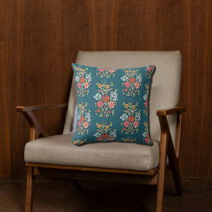 Hungarian Floral Pattern Throw Pillow