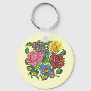hungarian flowers keychain