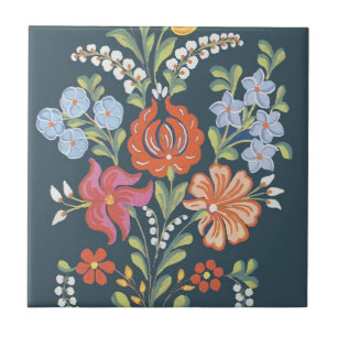 hungarian flowers tile