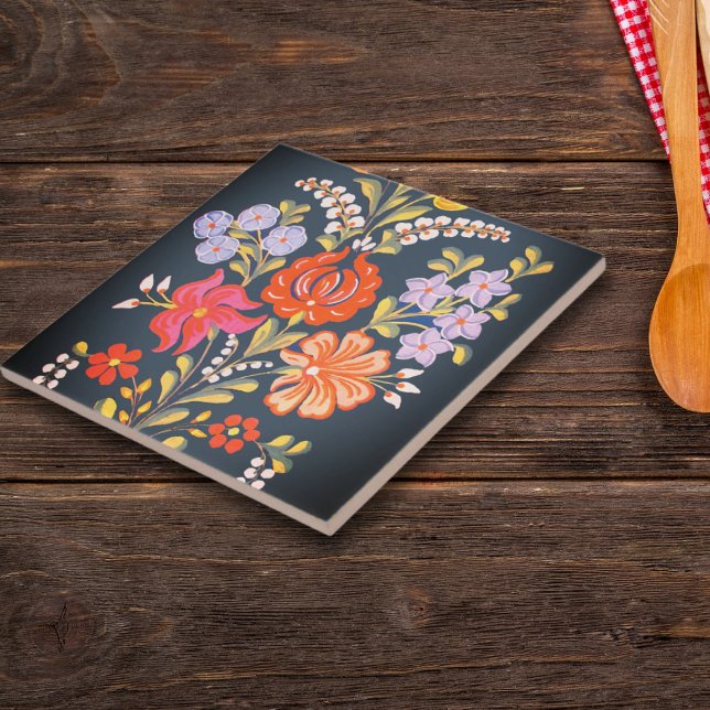 hungarian flowers -vibrant colors ceramic tile (Creator Uploaded)
