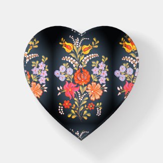 hungarian flowers -vibrant colors heart shape