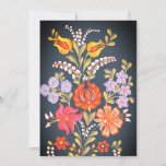 hungarian flowers -vibrant colors invitation
