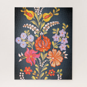 hungarian flowers - vibrant colors jigsaw puzzle