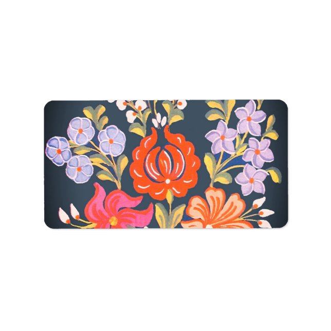 hungarian flowers -vibrant colors label (Front)