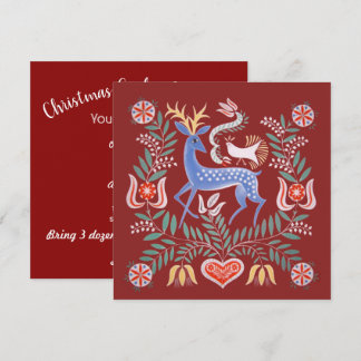 Hungarian Folk Art Cookie Exchange Invite