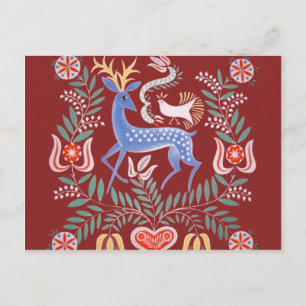 Hungarian Folk Art Postcard