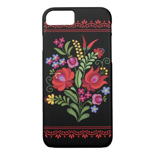 Hungarian Folk Design Red Peppers iPhone 87 Case