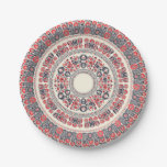 Hungarian folk pattern paper plates