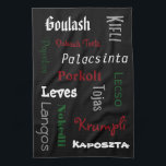 Hungarian Foods Black Kitchen Towel<br><div class="desc">A beautiful and unique kitchen towel that would make a great addition to your home decor or a unique gift.</div>