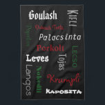 Hungarian Foods Black Kitchen Towel<br><div class="desc">A beautiful and unique kitchen towel that would make a great addition to your home decor or a unique gift.</div>
