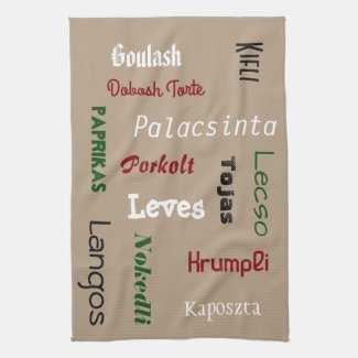 Hungarian Foods Hand Towel