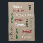 Hungarian Foods Hand Towel<br><div class="desc">My tummy was growling from hunger just making this kitchen towel! Hungarian cuisine is the center point of this design... perfect for any Hungarian kitchen.</div>