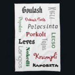 Hungarian Foods White Kitchen Towel<br><div class="desc">A beautiful and unique kitchen towel that would make a great addition to your home decor or a unique gift.</div>